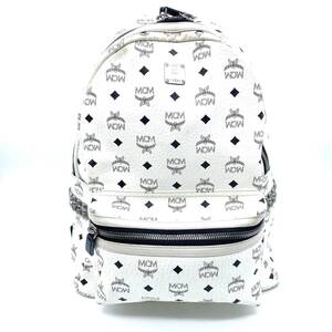 MCM Visetos Backpack White Medium / エムシーエム ヴィセトス バックパック