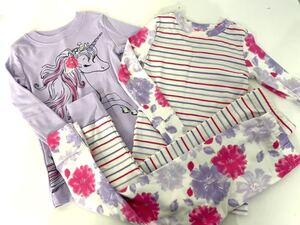 新品■KS カークランド キッズ 女の子 パジャマ 4点セット 3T 3歳 花柄 ＊ 長袖 半袖