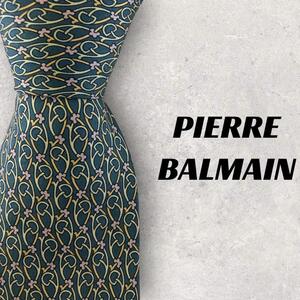 【5777】良品！PIERRE BALMAIN　ネクタイ　グレー・ネイビー系