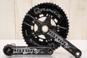 ★ROTOR ローター 3DF 170mm 52/36T 2x10/11s クランクセット BCD:110m Q-RINGSチェーンリング付属