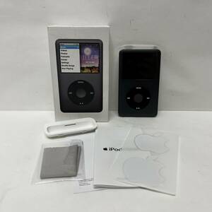 【ST0828.6-457MG】Apple iPod classic MC297J/A 160GB Black/アップル アイパッド クラシック ブラック 箱有 ※通電未確認 ジャンク