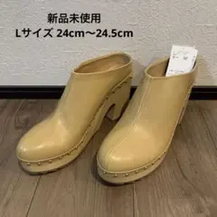 MOUSSY 新品未使用 ウッドソールスタッズサボ ベージュ 半額 セール