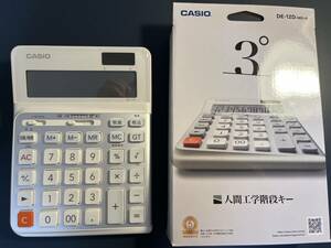 ★送料込★CASIO カシオ 12桁 人間工学　カシオ計算機 人間工学電卓 デスクタイプ DE-12D-WE-N