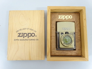 新品 未使用品 1995年製 ZIPPO ジッポ U.S.TRADITIONAL トラディショナル TIME LITE タイムライト 時計 ゴールド 金 ライター 古美加工