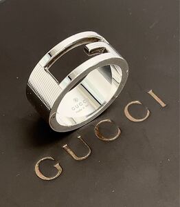 I♪ GUCCI グッチ ブランデッド Gリング 指輪 リング 925 刻印 レディース アクセサリー サイズ11