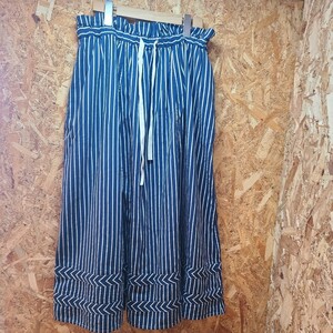 RRL RALPH LAUREN 未使用.タグ付き Striped Cotton Drawstring Skit ストライプ Aライン スカート 3