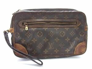 1円 LOUIS VUITTON ルイヴィトン M51825 モノグラム マルリードラゴンヌGM クラッチバッグ セカンドバッグ メンズ ブラウン系 BF8452