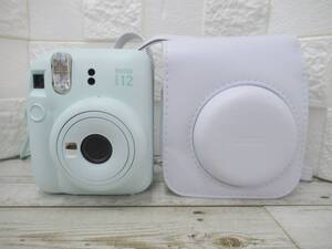 12J328SZ◎FUJIFILM　富士フィルム instax mini 12 チェキ ケース付◎中古品