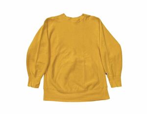 USA製 80s 目無し CHAMPION REVERSE WEAVE SWEAT 完全 無地 マスタード made in USA チャンピオン リバースウィーブ ビンテージ イエロー