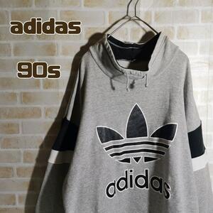 アディダス　adidas　90s　スウェット　トレーナー　モックネック