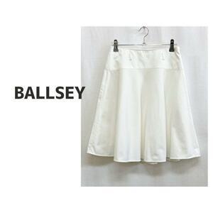 8032 BALLSEY ボールジィ 膝丈Aライン　フレアスカート ホワイト レディース F6-0625