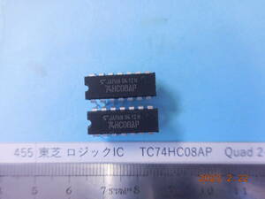 東芝 ロジックIC　 TC74HC08AP　Quad 2-Input AND Gate 8個１組　 #455