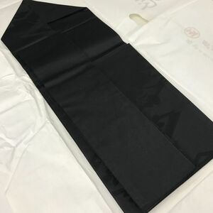 着物 帯 リメイク素材 正絹　全長 3m40cm 幅 30.5cm　たとう紙付き 【J403-095#80】