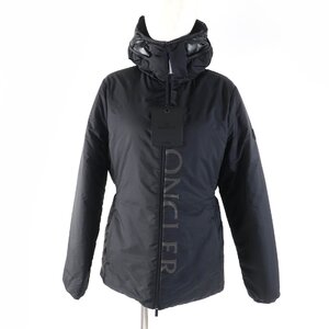 未使用品☆MONCLER モンクレール 23-24AW SEPIK ロゴワッペン・フード付 ZIP UP ダウンジャケット ブラック 1 正規品 レディース