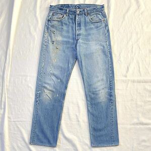 ペンキ 80s LEVIS 501 USA製 ハチマル デニム パンツ W36 ヒゲ落ち ビンテージ 1988年製 オリジナル リーバイス LEVI