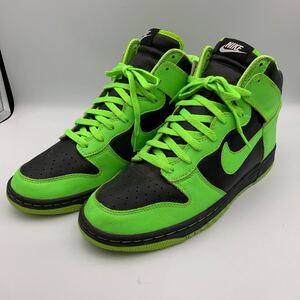 L298 NIKE ナイキ ID メンズ ハイカットスニーカー US10 28cm グリーン ブラック 良好