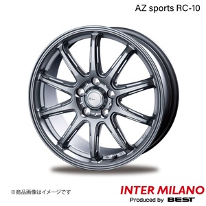 INTER MILANO/インターミラノ AZ sports RC-10 カローラルミオン 150系 ホイール 1本【15×6.0J 5-114.3 INSET43 ダークシルバー】