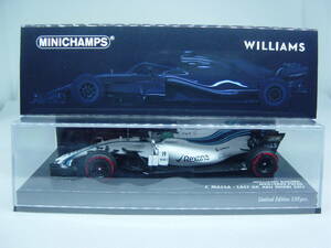 MINICHAMPS 1/43 Williams FW40 Last GP,Abu Dhabi GP 2017 #19 F.Massa ウィリアムズ マッサ アブダビGP F1引退レース