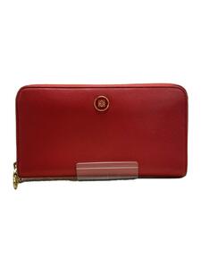 LOEWE◆アナグラム/ラウンドファスナー/長財布/レザー/RED/レディース