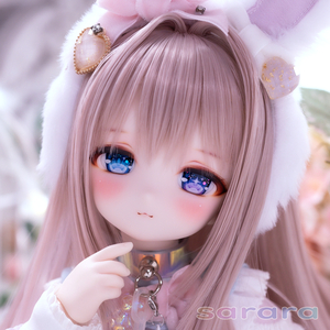 【sarara】DDH-27 セミホワイト肌 ソフビ盛り カスタムヘッド+レジンアイ３種類