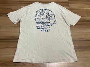 patagonia パタゴニア p6 ＶＯＴＥtシャツ 半袖Tシャツ Tシャツ オーガニックコットン　ナチュラル　レギュラーフィットＭサイズ　古着