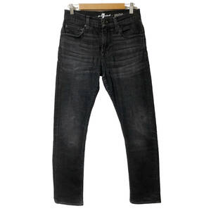 7 for all mankind セブンフォーオールマンカインド PAXTYN ブラック デニムパンツ ユーズド加工 スキニー ストレッチ 28 黒 メンズ A20