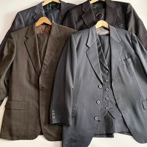 《4点》エルメネジルドゼニア/ポールスミス/イタリア生地 スーツ ジャケット スラックス 3ピース メンズ 紳士服 まとめ売り M,48,,他