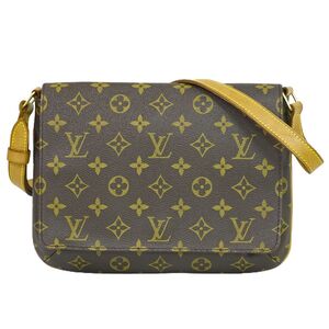 本物 ルイヴィトン LOUIS VUITTON LV ミュゼットタンゴ ショート モノグラム ショルダーバッグ ブラウン M51257