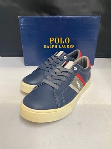 【訳あり新品】POLO RALPH LAUREN GEOFF Ⅱ RF101748 NAVY/RED/GRAY US5.0 24.0cm ポロ ラルフローレン ローカット ネイビー レッド グレー