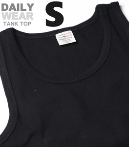 AVIREX アヴィレックス RIB TANK TOP ブラック Sサイズ / DAILY リブ タンクトップ / デイリーウェア 新品 アビレックス 黒 BLACK