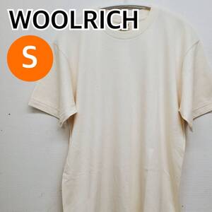 WOOLRICH ウールリッチ tシャツ カットソー トップス 半袖 ホワイト系 メンズ 日本製 Sサイズ【CT356】