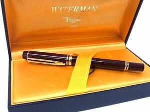 1円 ■極美品■ WATERMAN ウォーターマン ペン先K18 750 18金 万年筆 筆記用具 文房具 ステーショナリー メンズ ブラウン系 FD1620