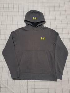 UNDER ARMOUR アンダーアーマー スウェット プルパーカー size S グレー 使用感あり ロゴ刺 裏起毛