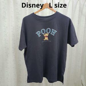 Disney ディズニー トップス Tシャツ 半袖 レディース ブラック L