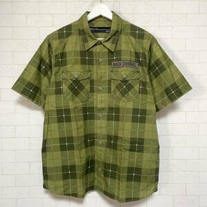 Back Channel バックチャンネル 半袖シャツ チェック柄 ワッペン size M