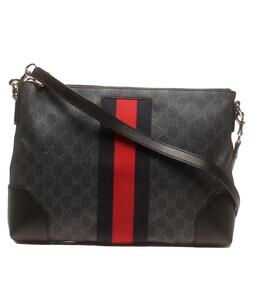 美品 グッチ ショルダーバッグ 斜め掛け GG柄 474139 213317 GGスプリーム メンズ GUCCI