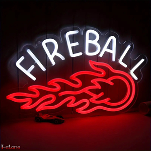 ネオンサイン FIRE BALL ファイヤーボール LED看板 電飾 アメリカンスタイル お洒落 インテリア ウォールディスプレイ 店舗 雰囲気作り