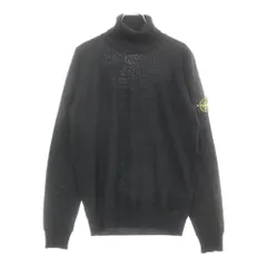 STONE ISLAND (ストーンアイランド) 21AW ロゴパッチ タートルネックニットセーター ブラック 7515527C4