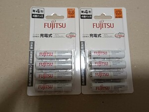 FUJITSU　単4形ニッケル水素電池4本パックHR-4UTC（4B）2個セット（8本）