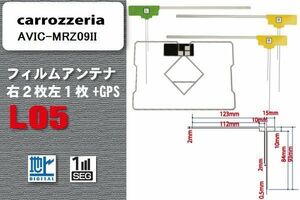 地デジ カロッツェリア carrozzeria 用 フィルムアンテナ AVIC-MRZ09II 用 ワンセグ フルセグ 高感度