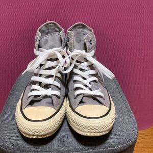 converse all starドッド柄ハイカット スニーカー グレー　24.5㎝