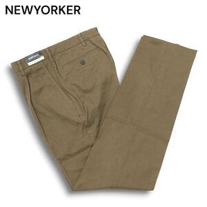 未使用★ NEWYORKER ニューヨーカー 通年 ストレート スラックス パンツ Sz.73　メンズ　A4B04448_9#R