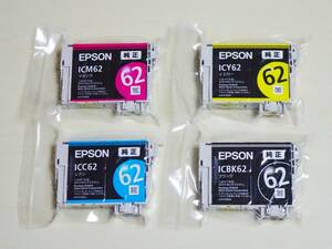 ☆EPSON 純正 インクカートリッジ IC4CL62 4色セット 送料185円 ☆