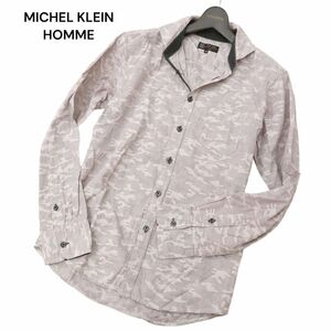 MICHEL KLEIN HOMME ミッシェルクラン オム 通年 長袖 【カモフラ 迷彩】 シャツ Sz.48　メンズ　C4T07279_7#C