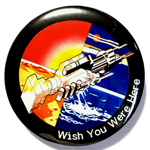 デカ缶バッジ 58mm Pink Floyd Wish You Were Here ピンクフロイド 炎 あなたがここにいてほしい Syd Barrett シドバレット