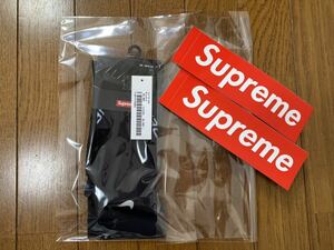 ★新品★ 28cm-29.5cm Supreme Nike Crew Socks Black シュプリーム ナイキ ソックス 黒 ブラック 靴下 Box Logo 24fw