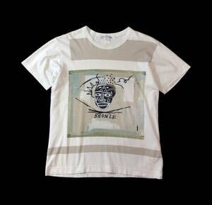 COMME des GARCONS SHIRT コムデギャルソンシャツ Jean Michel Basquiat バスキア 半袖Tシャツ カットソー ホワイト S 送料250円　