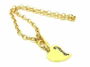 ■美品■ GUESS ゲス ハート ネックレス ペンダント アクセサリー レディース ゴールド系 DE7480