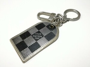 LOUIS VUITTON ルイヴィトン ポルトクレ ポルト アドレス ダミエ チャーム キーホルダー M65770 シルバー ブラック 53-9