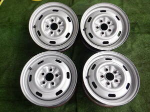 車種不明 TOPY製 13x5J PCD100-5穴 スチール 鉄 ホイール 4本 セット スバル？ トヨタFF系？ /40(10)【6-19513】宅配不可(福通営業所止)